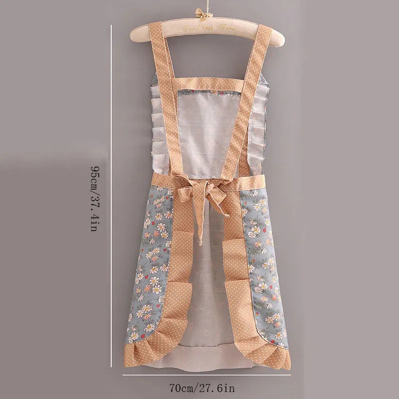Anti-Stain Canvas Apron | Floral | Adult