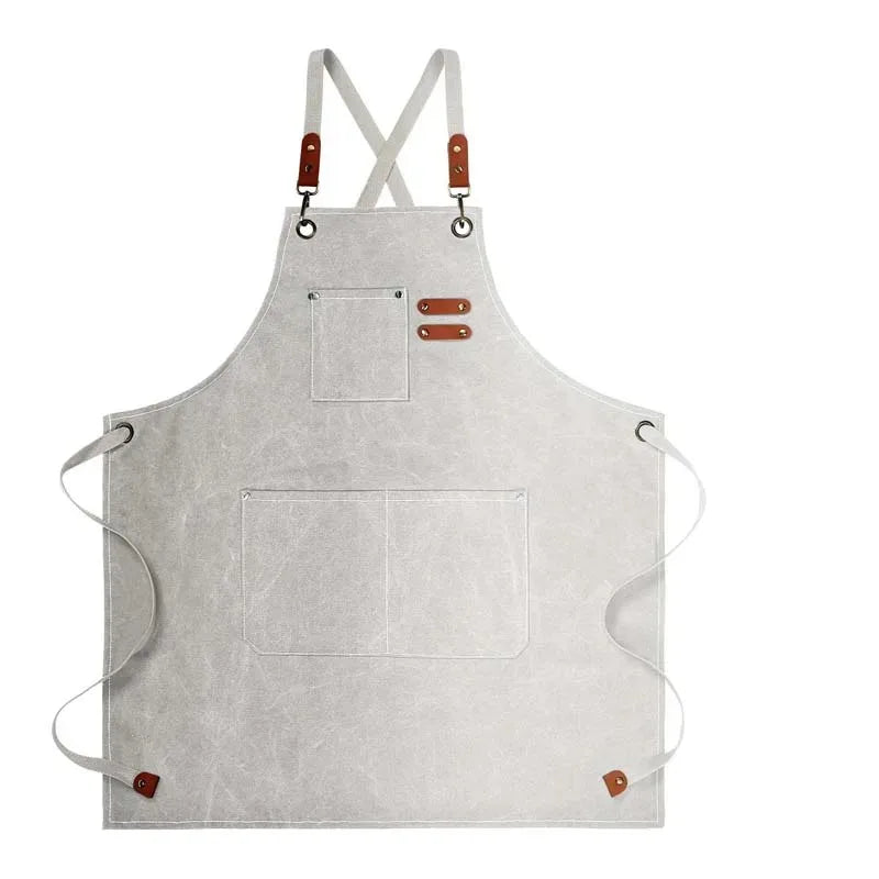 Household Canvas Apron Oil-proof Can Wipe Hands Kitchen CookingMen Women Adult With Tool Pockets Fashion Coffee Over apron