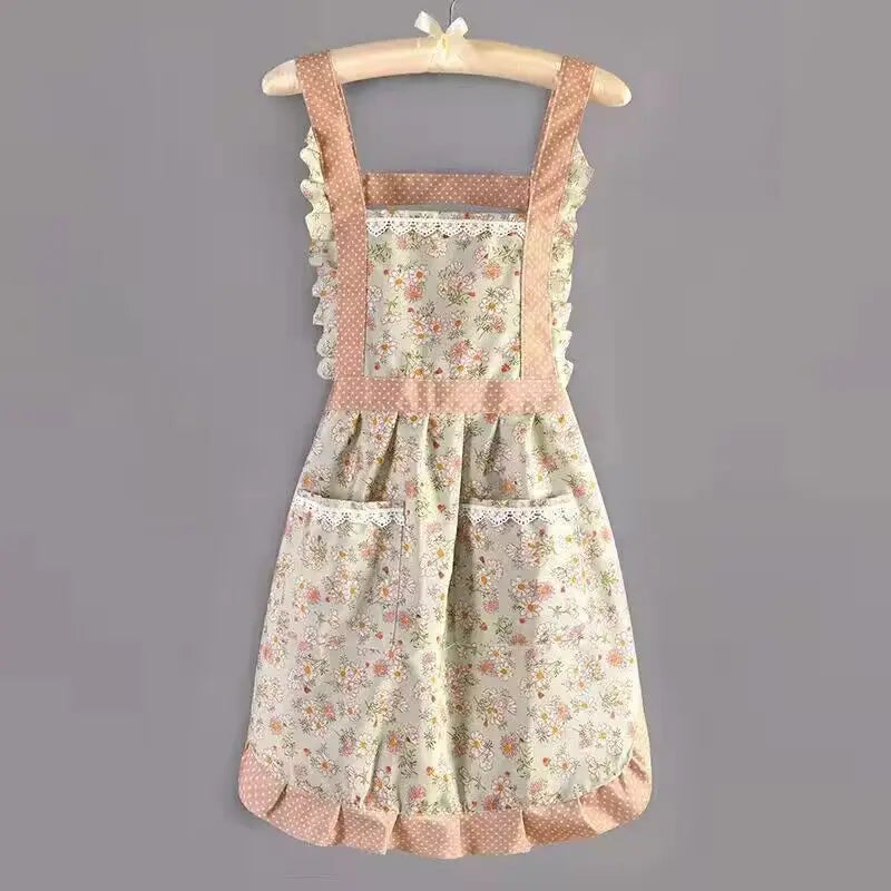 Anti-Stain Canvas Apron | Floral | Adult