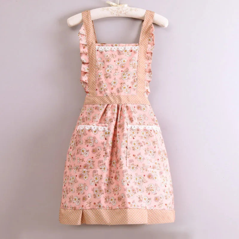 Anti-Stain Canvas Apron | Floral | Adult