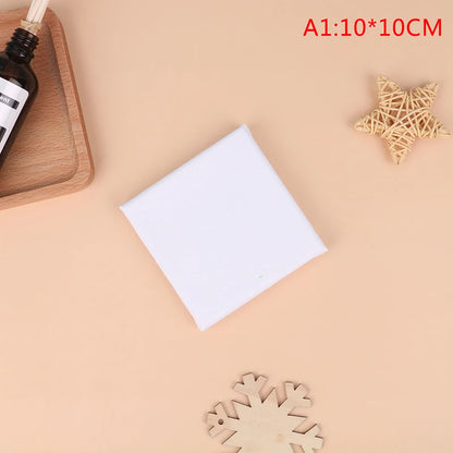 White Blank Square Canvas For Oil Painting, Acrylic, Watercolor, Embroidery, Beading