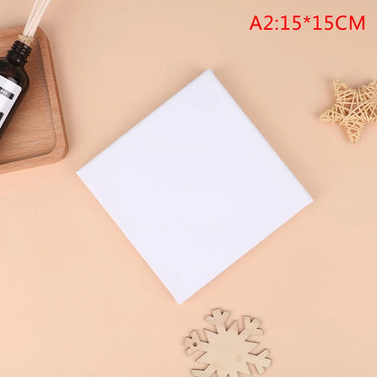 White Blank Square Canvas For Oil Painting, Acrylic, Watercolor, Embroidery, Beading
