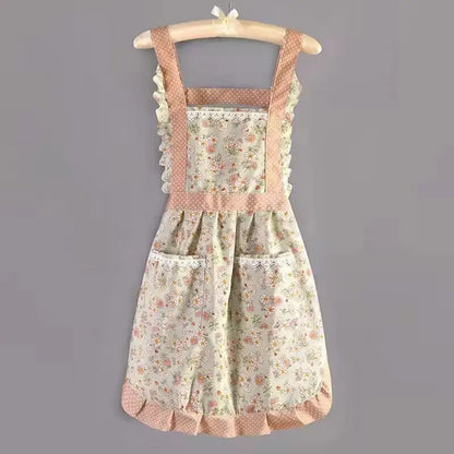 Anti-Stain Canvas Apron | Floral | Adult
