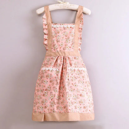 Anti-Stain Canvas Apron | Floral | Adult